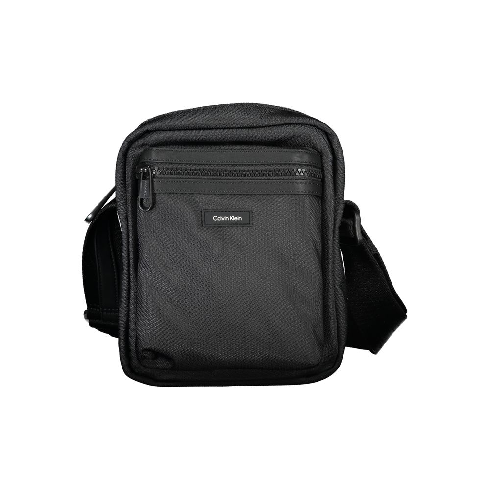 Calvin Klein Sleek Black Recycled Shoulder Bag Mens Shoulder Bag
