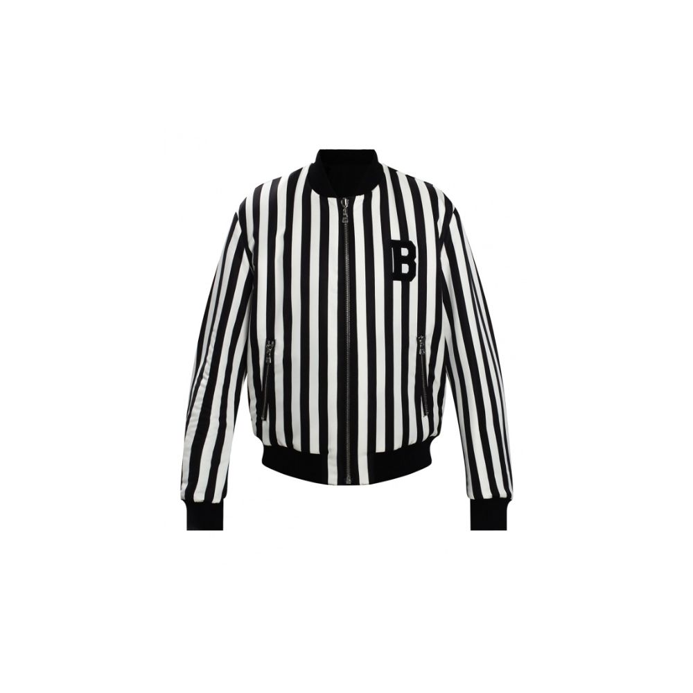Balmain Black Polyamide Men's Reversible Jacket