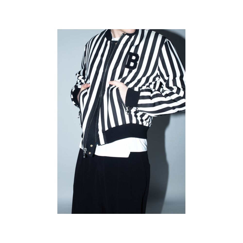 Balmain Black Polyamide Men's Reversible Jacket