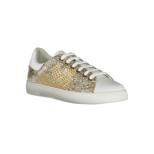 Emporio Armani Gold Polyester Sneaker