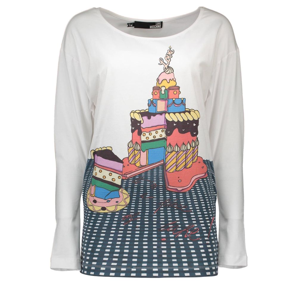 Love Moschino White Cotton Women Top