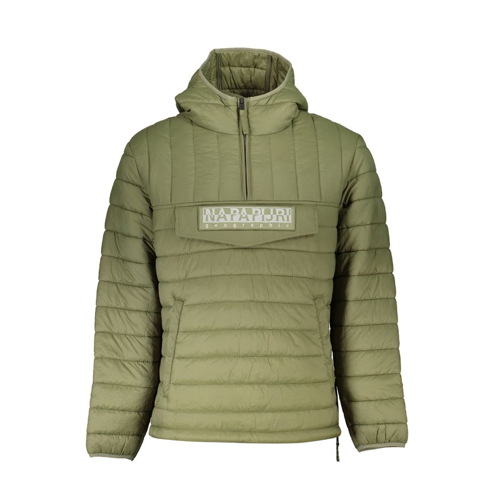 Napapijri Green Polyamide Men Jacket Mens Jacket