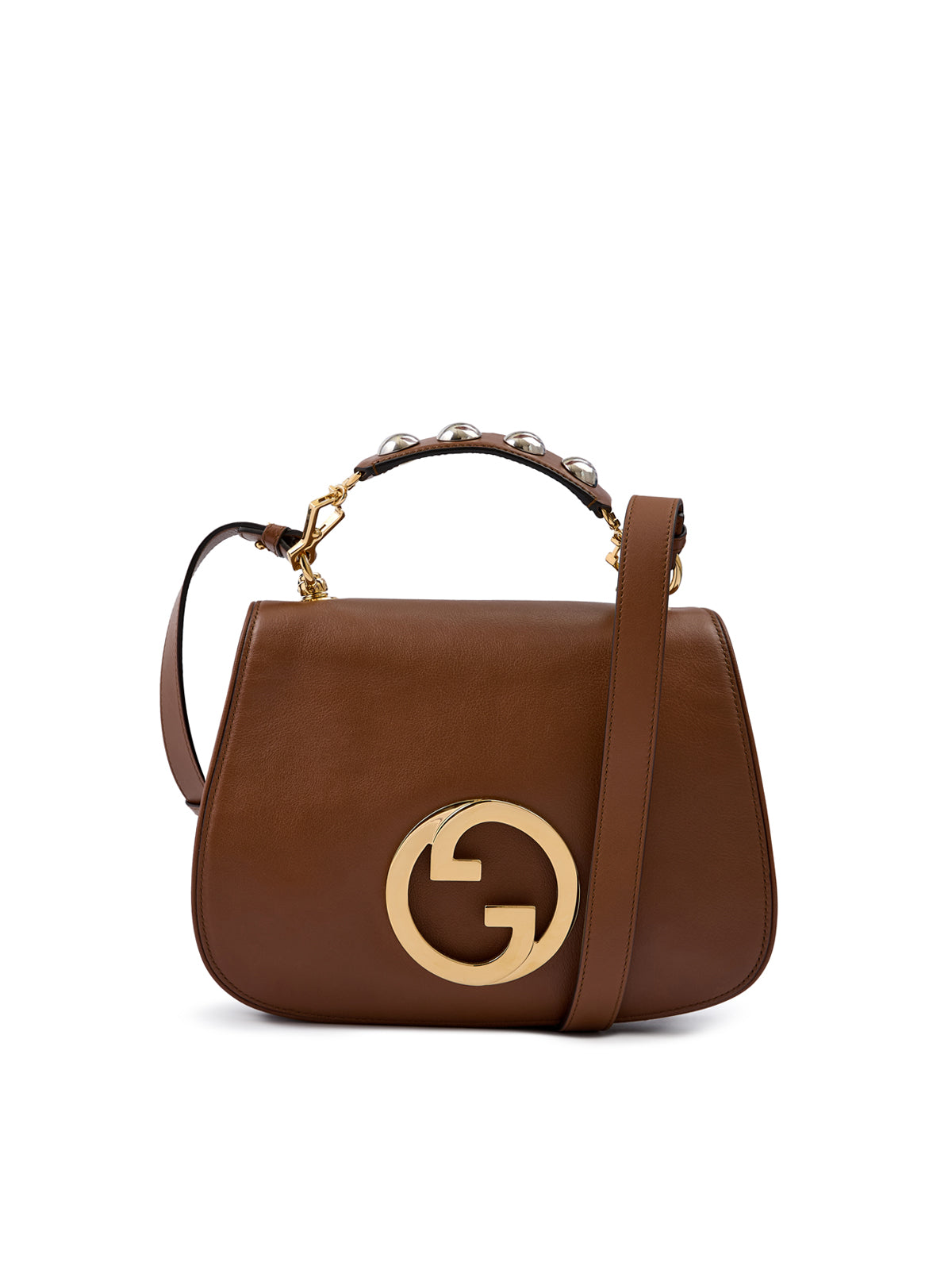 Gucci Roxy Brown Calfskin Shoulder Flap Bag