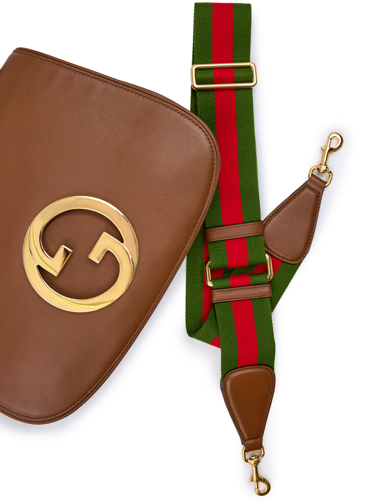 Gucci Roxy Brown Calfskin Shoulder Flap Bag