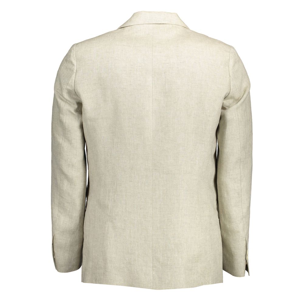 Gant Beige Linen Men Jacket Mens Blazer