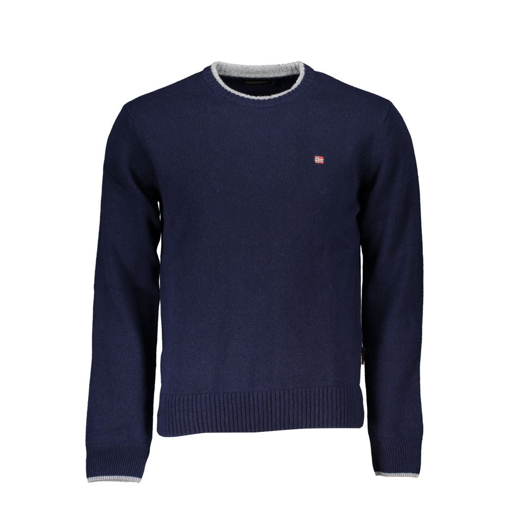 Napapijri Blue Fabric Men Sweater Mens Sweater