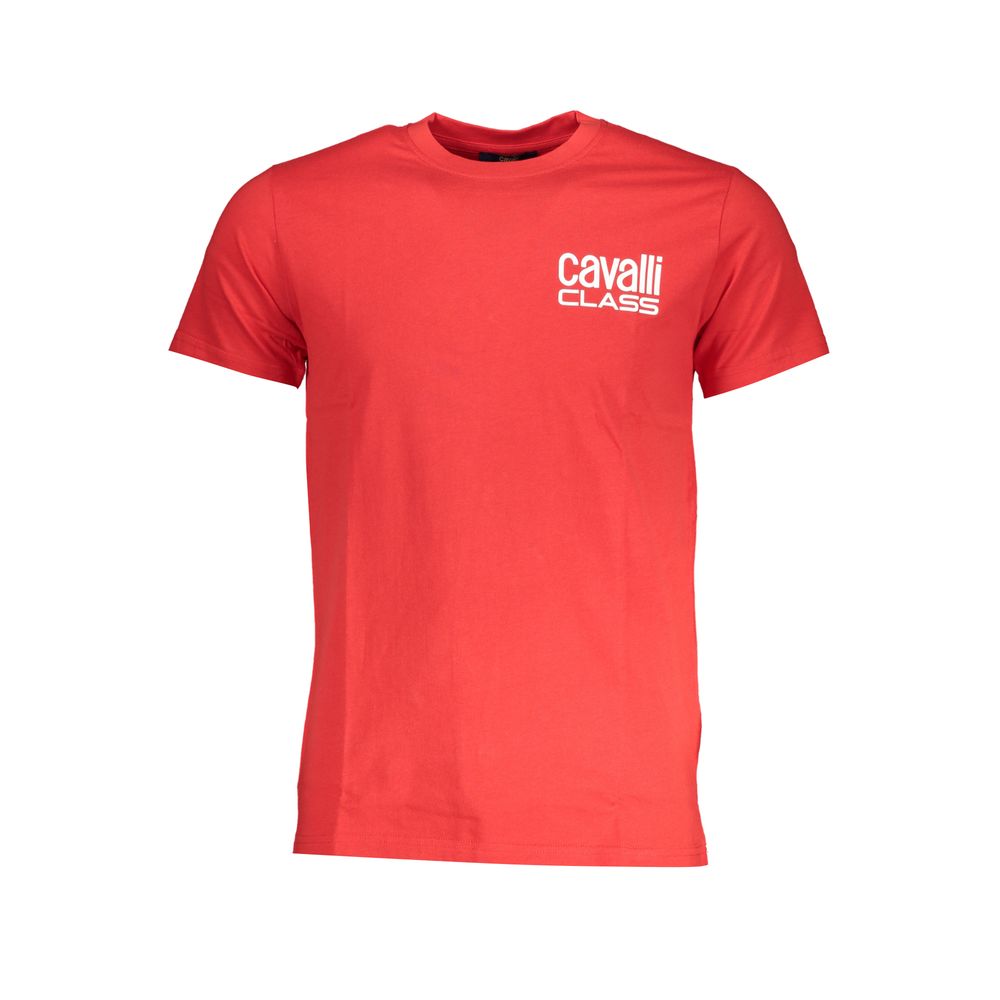 Cavalli Class Red Cotton T-Shirt Mens T-Shirt