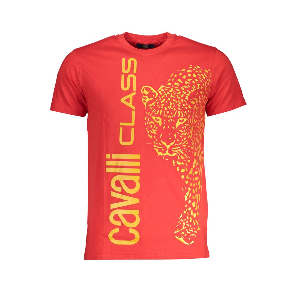 Cavalli Class Red Cotton T-Shirt Mens T-Shirt