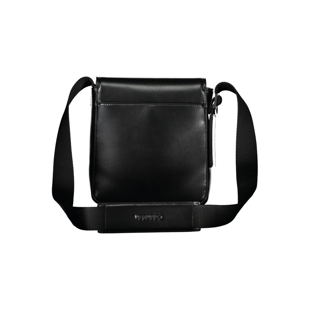 Calvin Klein Sleek Black Shoulder Bag with Logo Detail Mens Shoulder Bag