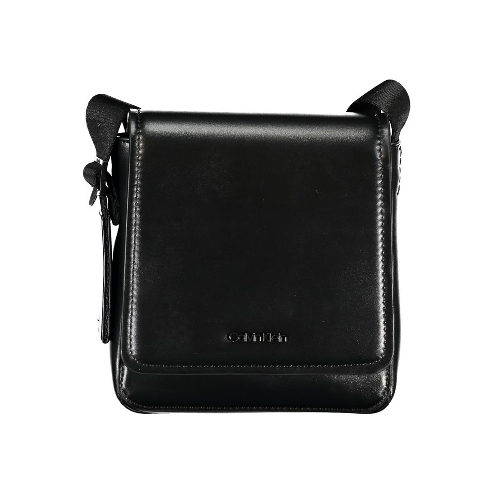 Calvin Klein Sleek Black Shoulder Bag with Logo Detail Mens Shoulder Bag