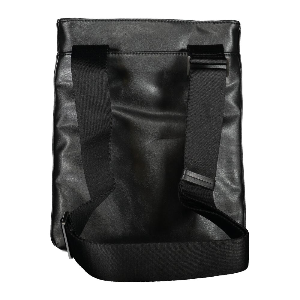 Calvin Klein Sleek Black Shoulder Bag with Contrast Details Mens Shoulder Bag