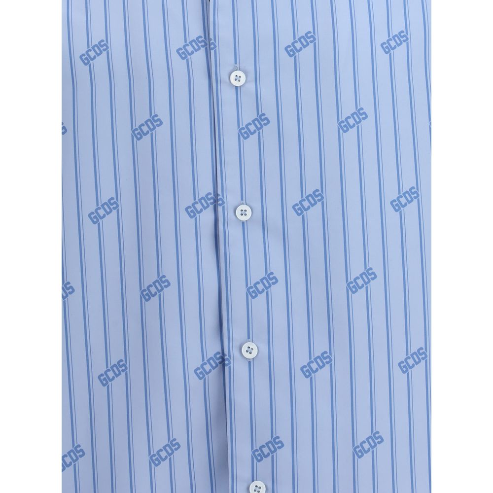 GCDS Pinstripe Bowling Shirt