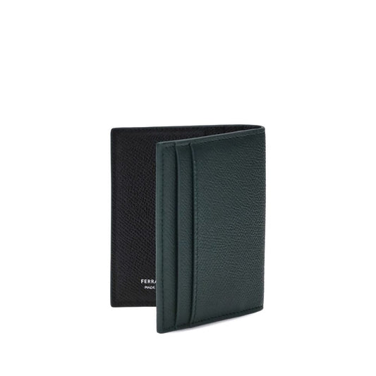 Ferragamo Black Lamb Ovis Aries Aries Wallet