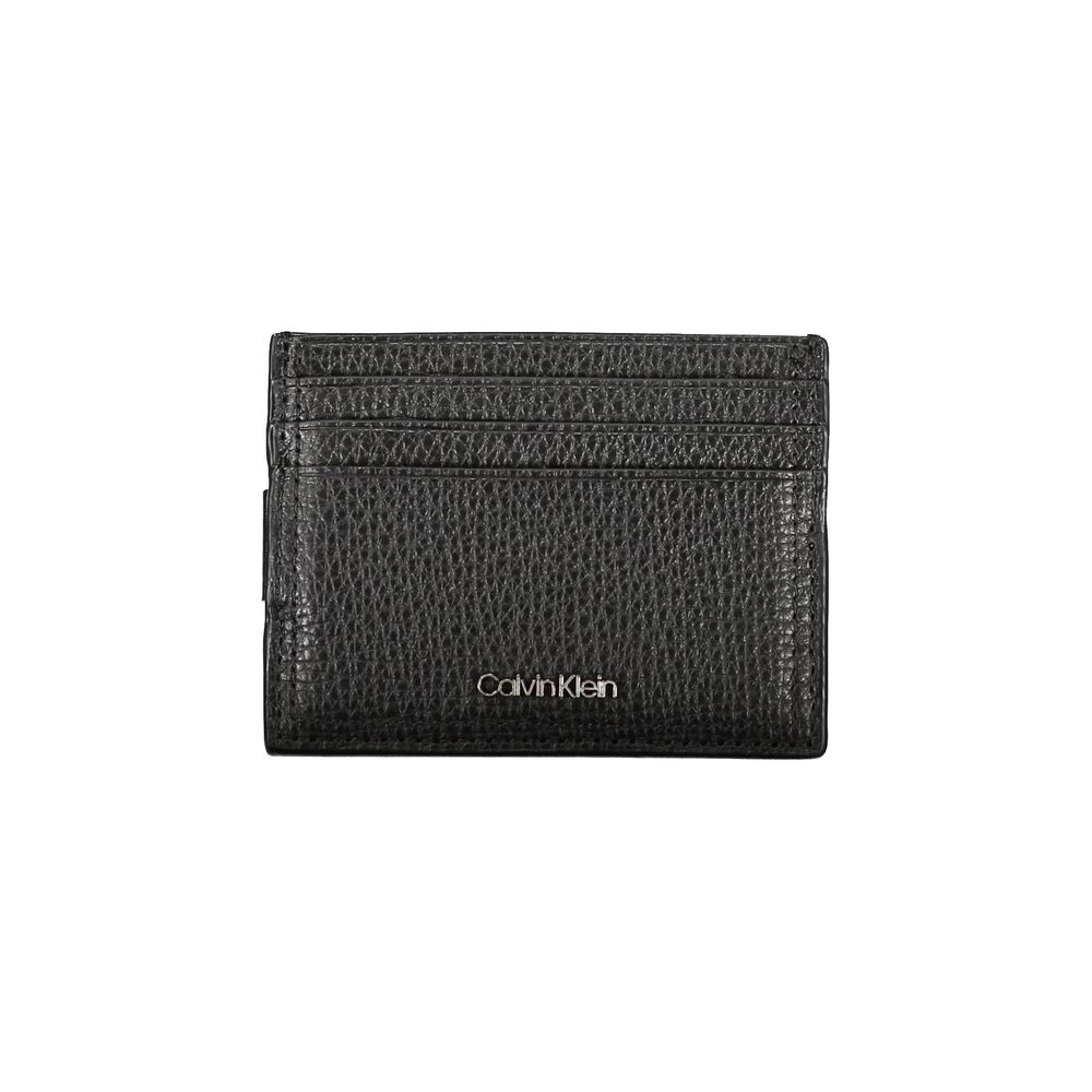 Calvin Klein Sleek Leather Card Holder with Money Clip Mens Wallet