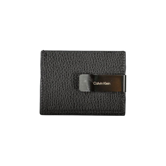 Calvin Klein Sleek Leather Card Holder with Money Clip Mens Wallet