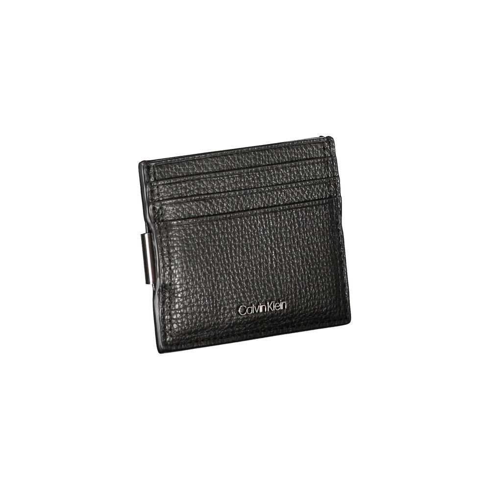 Calvin Klein Sleek Leather Card Holder with Money Clip Mens Wallet