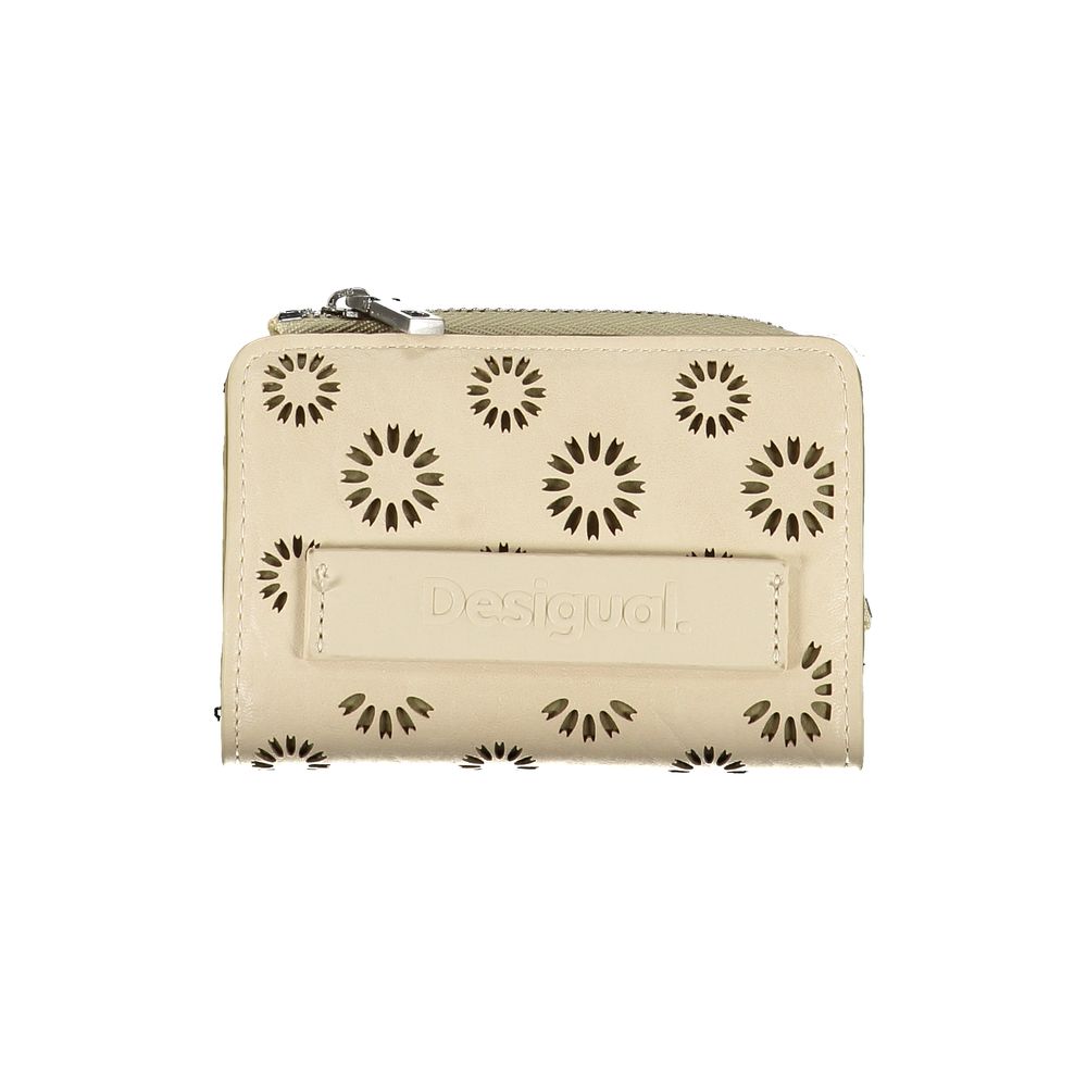 Desigual Beige Polyethylene Wallet Womens Wallet
