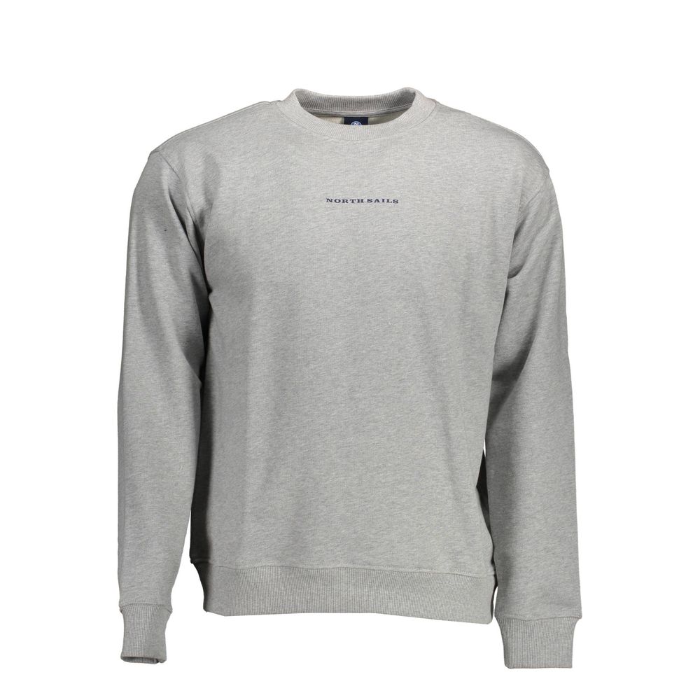 North Sails Gray Cotton Men Sweater Mens Sweater