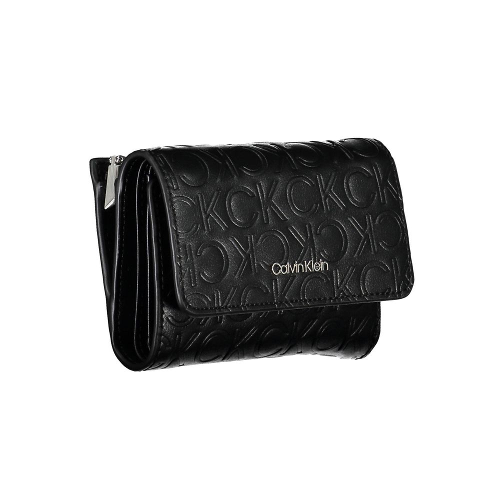 Calvin Klein Black Polyurethane Women Wallet