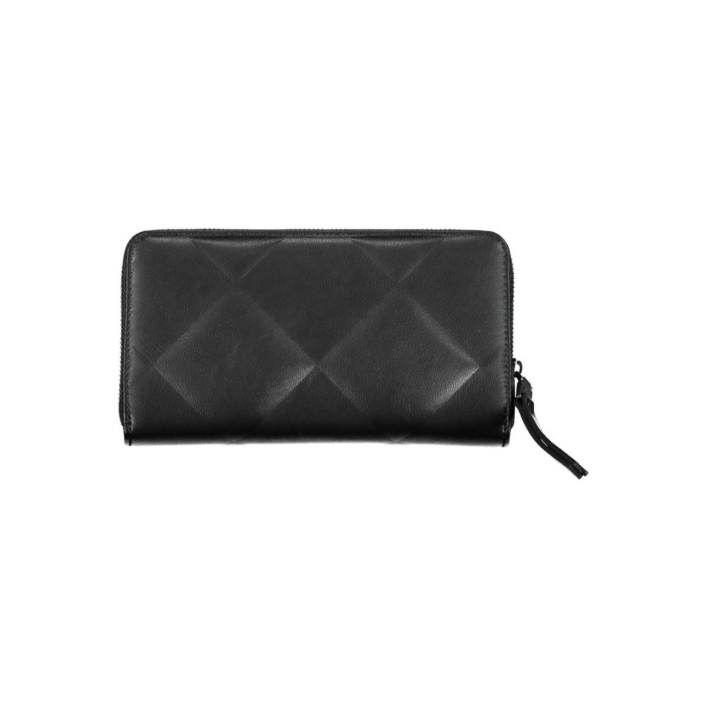 Calvin Klein Sleek Black RFID Blocking Wallet with Logo Womens Wallet