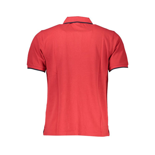 North Sails Red Cotton Polo Shirt Mens T-Shirt