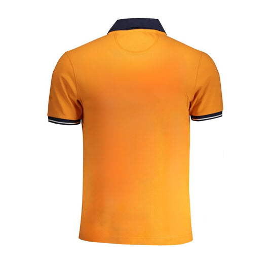 La Martina Orange Cotton Polo Shirt Mens T-Shirt