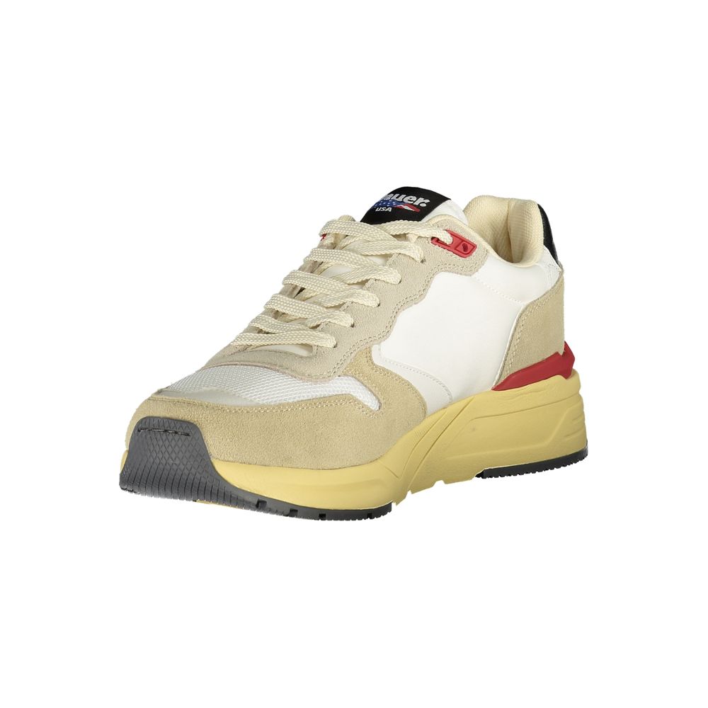 Blauer Beige Polyester Sneaker