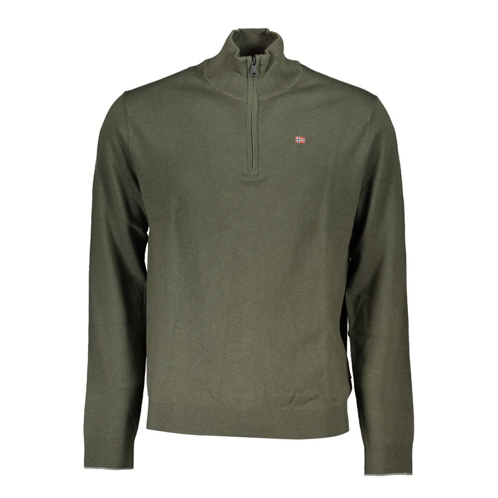 Napapijri Green Fabric Men Sweater Mens Sweater