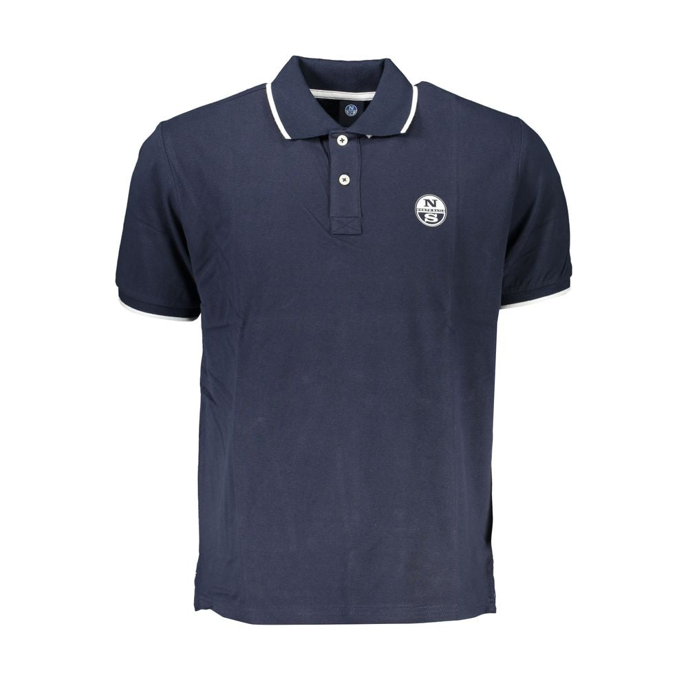 North Sails Blue Cotton Polo Shirt Mens T-Shirt