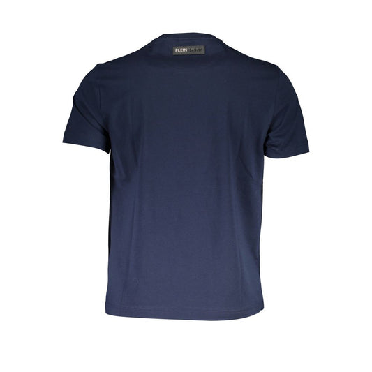 Plein Sport Blue Cotton Men T-Shirt Mens T-Shirt