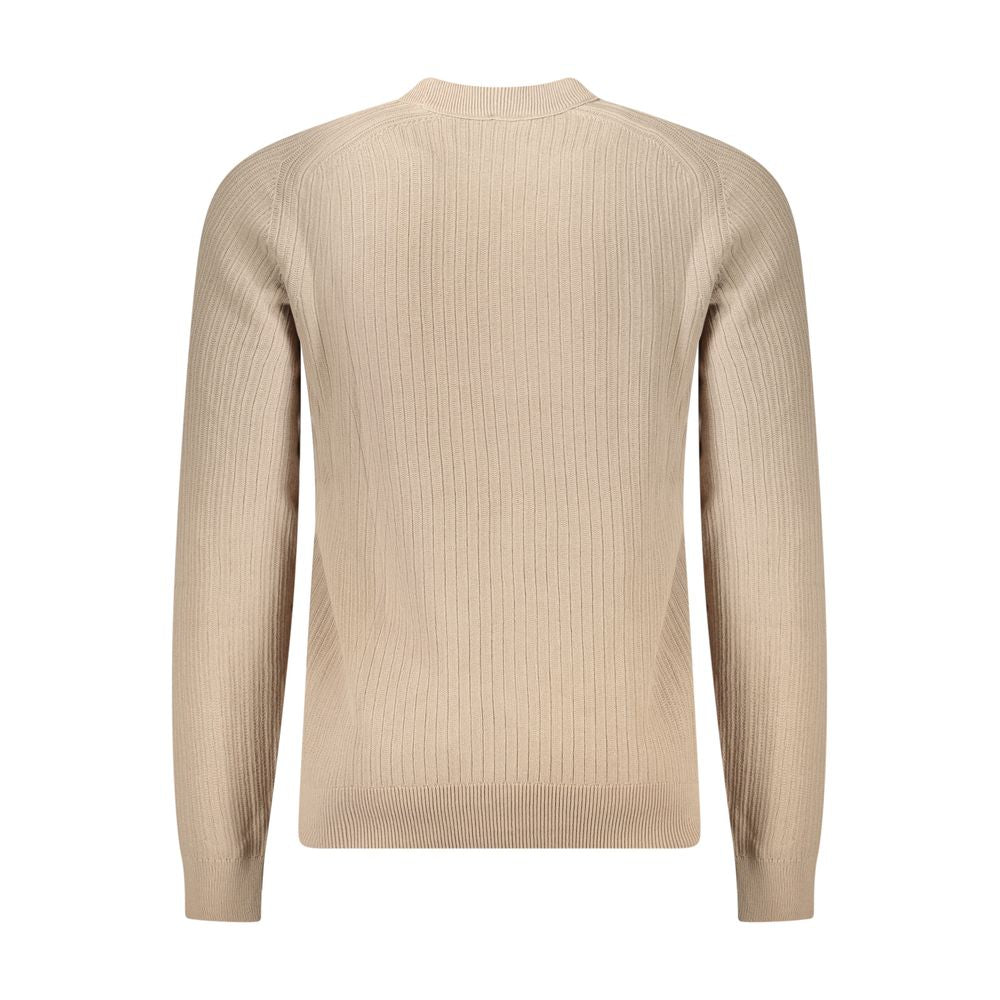 Hugo Boss Beige Cotton Men Sweater Mens Sweater