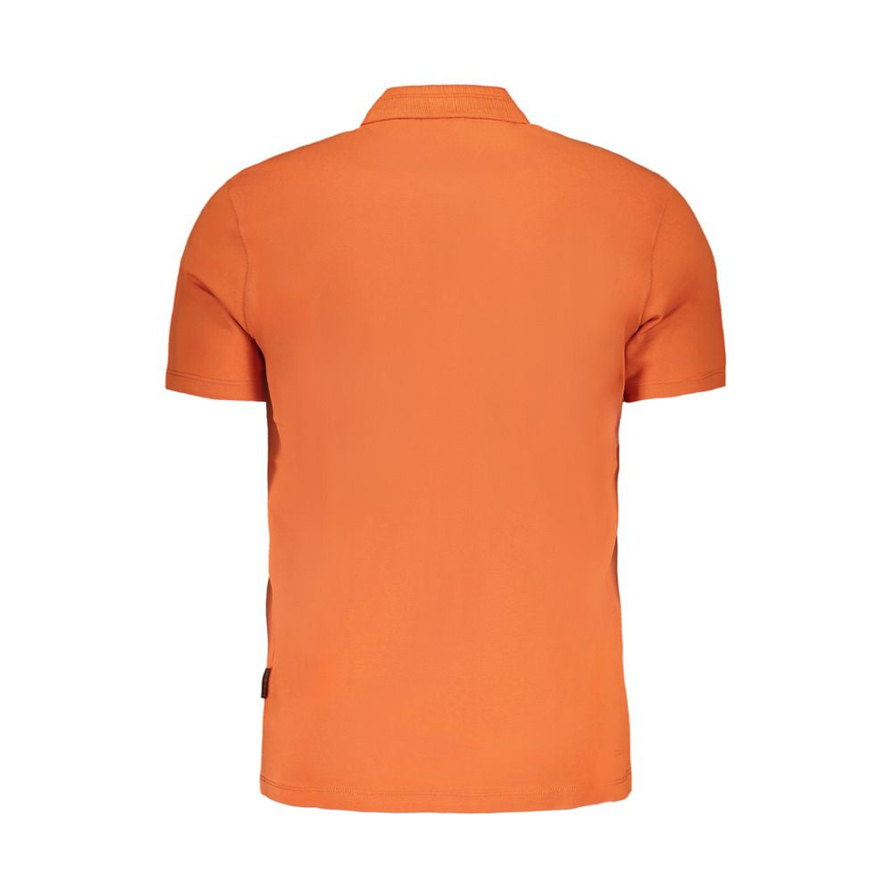 Napapijri Orange Cotton Polo Shirt Mens T-Shirt