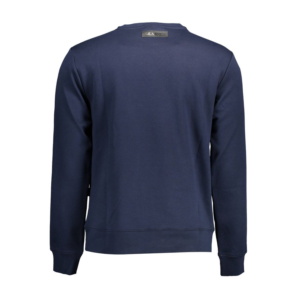 Plein Sport Blue Cotton Men Sweater Mens Sweater