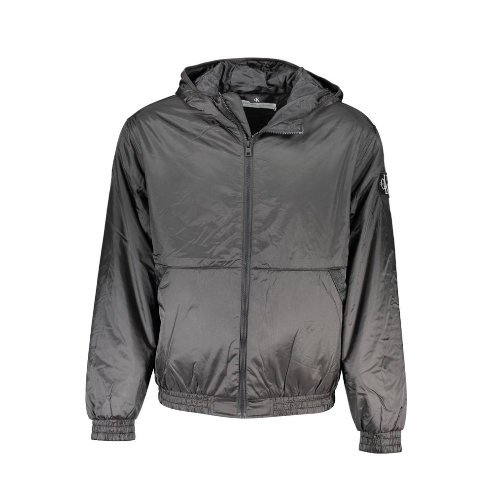 Calvin Klein Black Recycled Polyester Men Jacket Mens Jacket