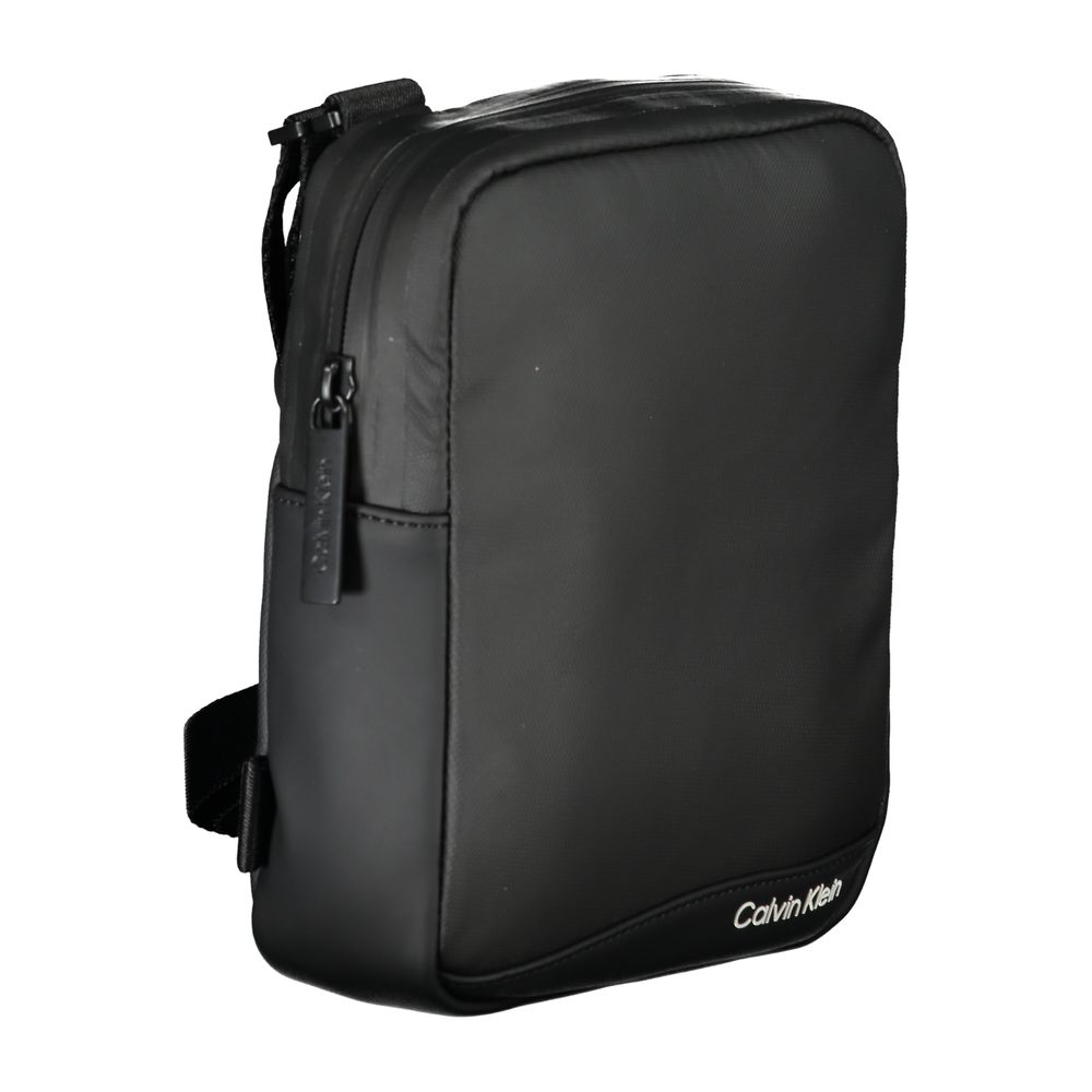 Calvin Klein Sleek Black Recycled Polyester Shoulder Bag Mens Shoulder Bag