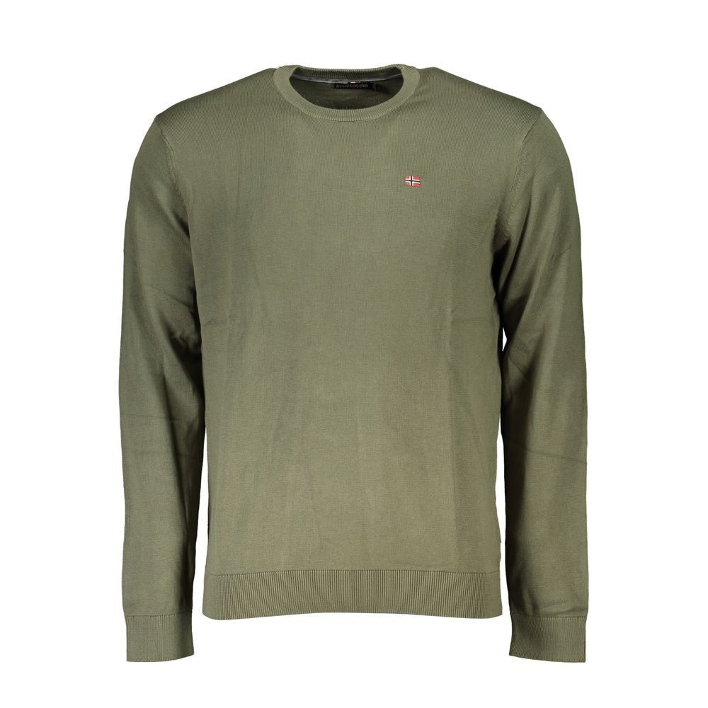 Napapijri Green Cotton Men Sweater Mens Sweater