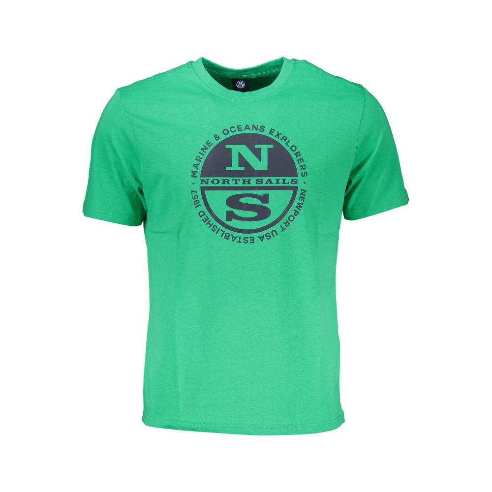 North Sails Green Cotton T-Shirt Mens T-Shirt