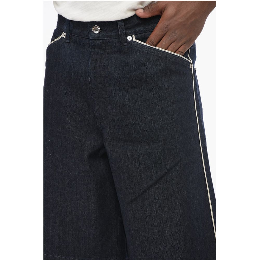 Dolce & Gabbana Dark Washed Denim Shorts with Contrasting Details