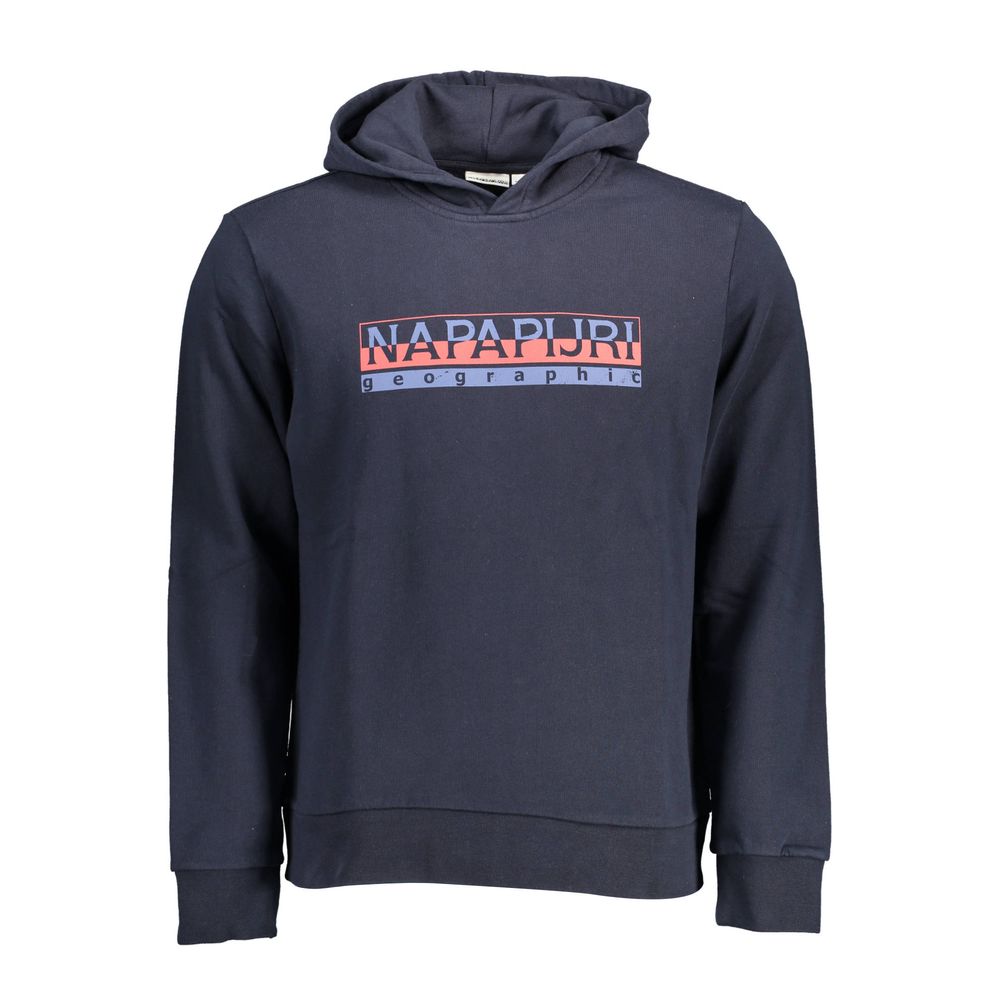Napapijri Blue Cotton Men Sweater Mens Sweater