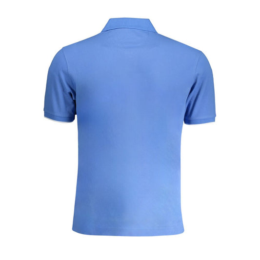 La Martina Blue Cotton Polo Shirt