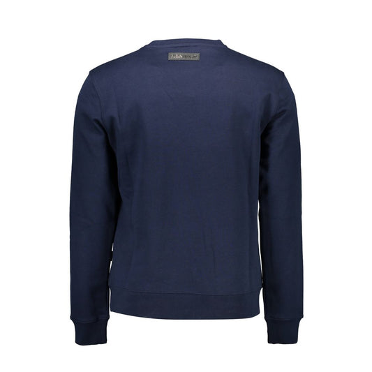 Plein Sport Blue Cotton Men Sweater Mens Sweater