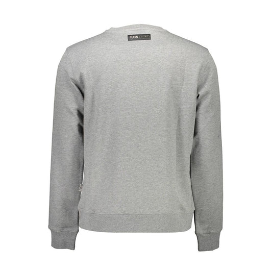 Plein Sport Gray Cotton Men Sweater Mens Sweater