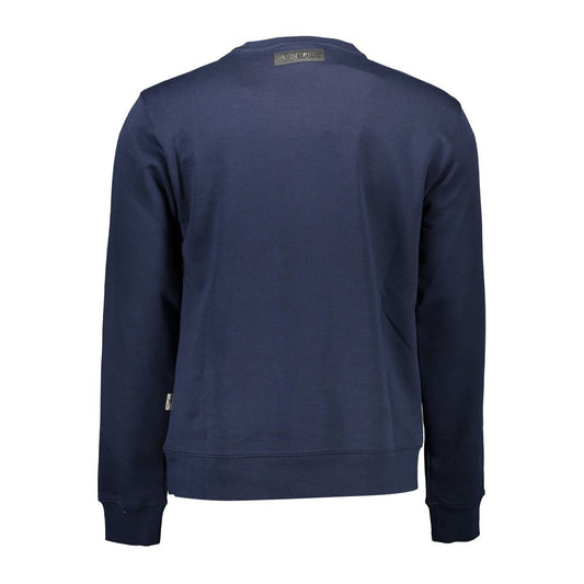 Plein Sport Blue Cotton Men Sweater Mens Sweater