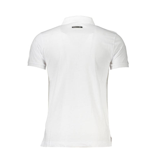 Cavalli Class White Cotton Men Polo Shirt Mens T-Shirt