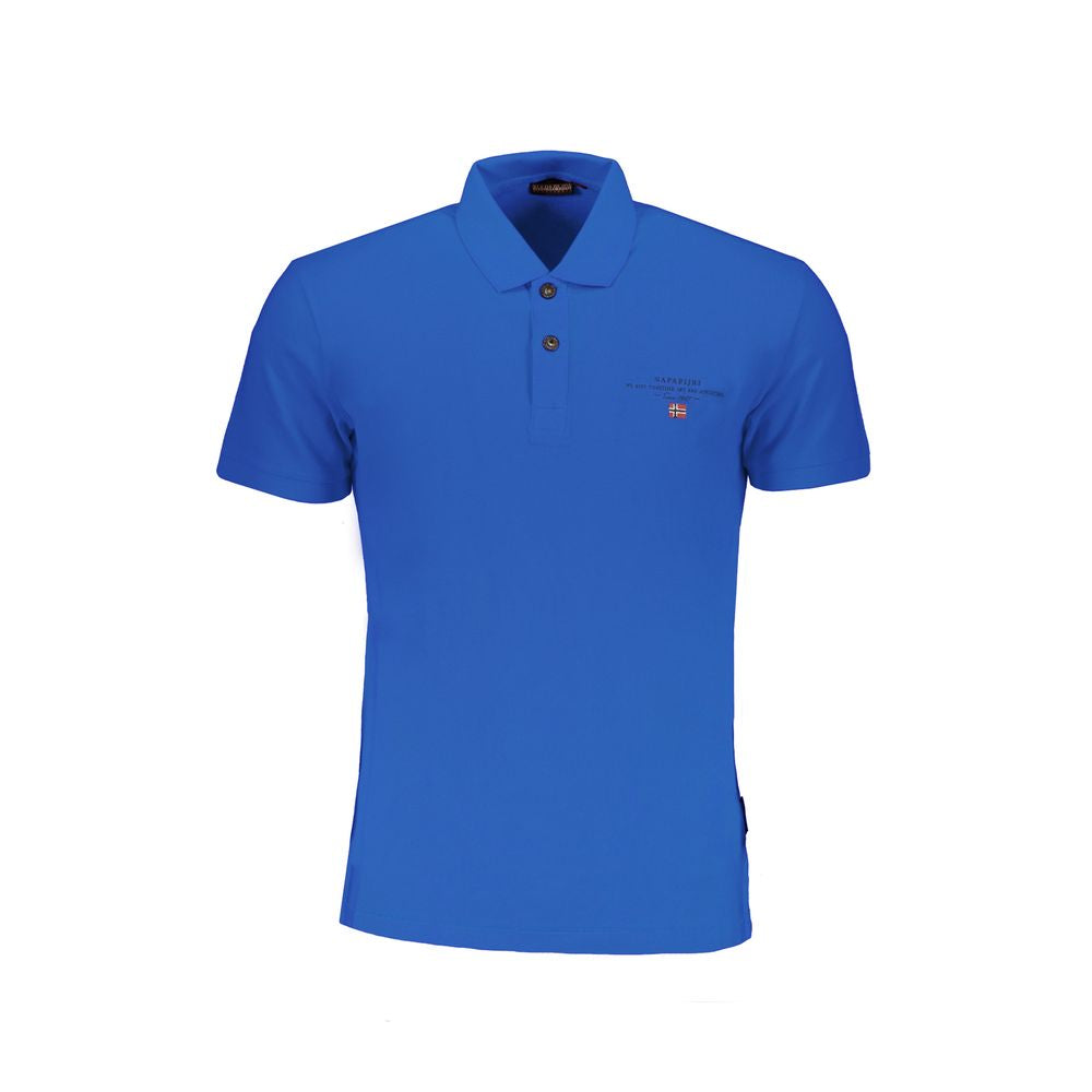 Napapijri Blue Cotton Polo Shirt Mens T-Shirt