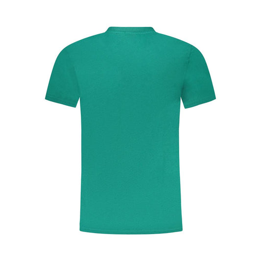 Cavalli Class Green Cotton Men T-Shirt Mens T-Shirt