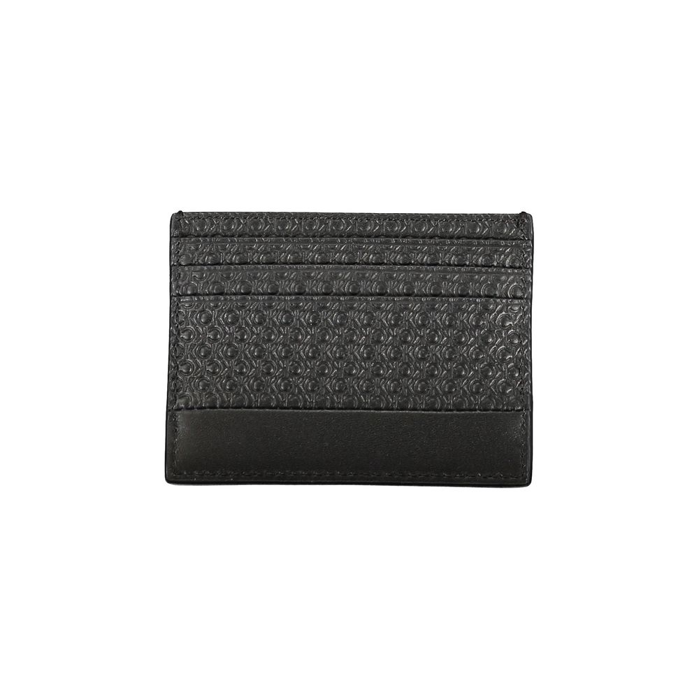 Calvin Klein Sleek Black Contrast Card Holder Mens Wallet