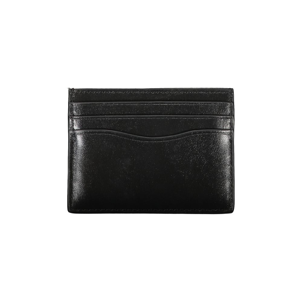 Calvin Klein Sleek Black Leather Card Holder Mens Wallet