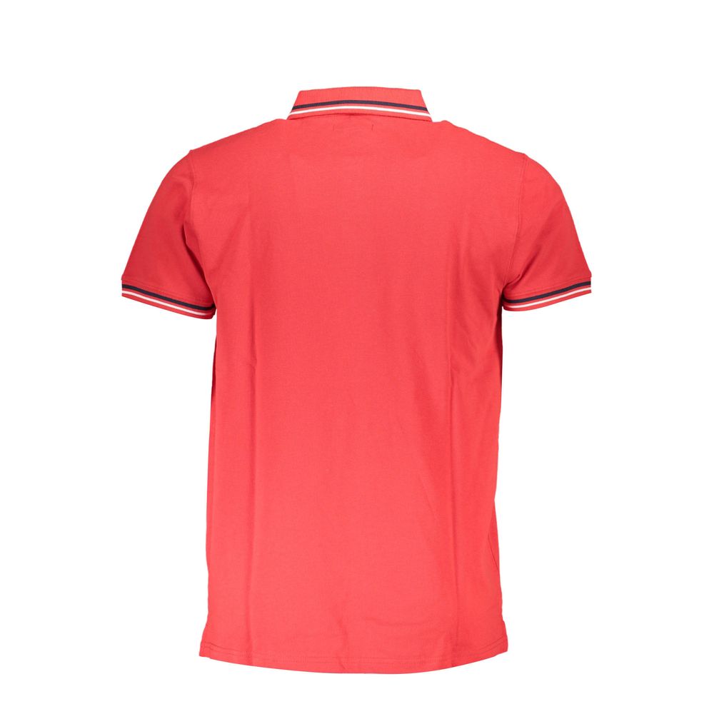 Cavalli Class Red Cotton Men Polo Shirt Mens T-Shirt
