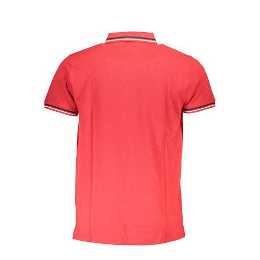 Cavalli Class Red Cotton Men Polo Shirt Mens T-Shirt